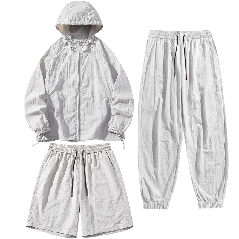Outdoor Sport Climbing Gear - Men-Women-UV-Protection-Outdoor-Sport-Set-Nylon-Ice-Silk-Breathable-Hat-Included-Spring-Summer-Autumn-Climbing-Hiking-Gear